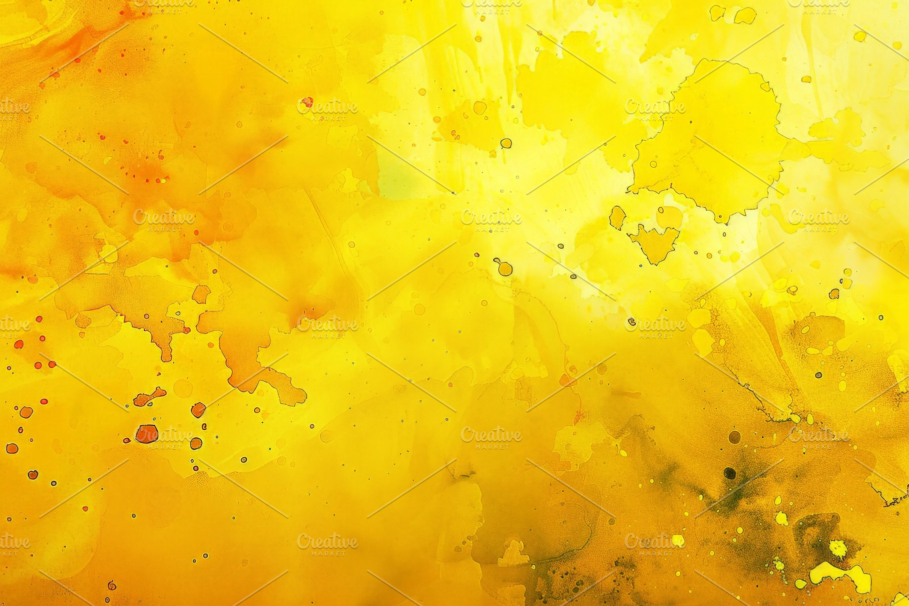 Hand painted yellow watercolor ink s, a Photo by Pixeness Studio