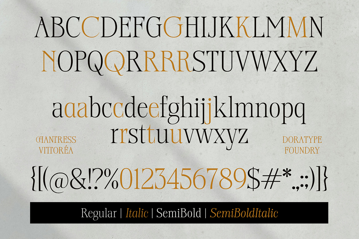 Chantress Vittorea, a Serif Font by Dora Typefoundry (Photo 8 of 12)