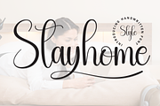 Stayhome | Script Font, a Handwritten Font by Scratchones (Thumbnail 1 of 9)