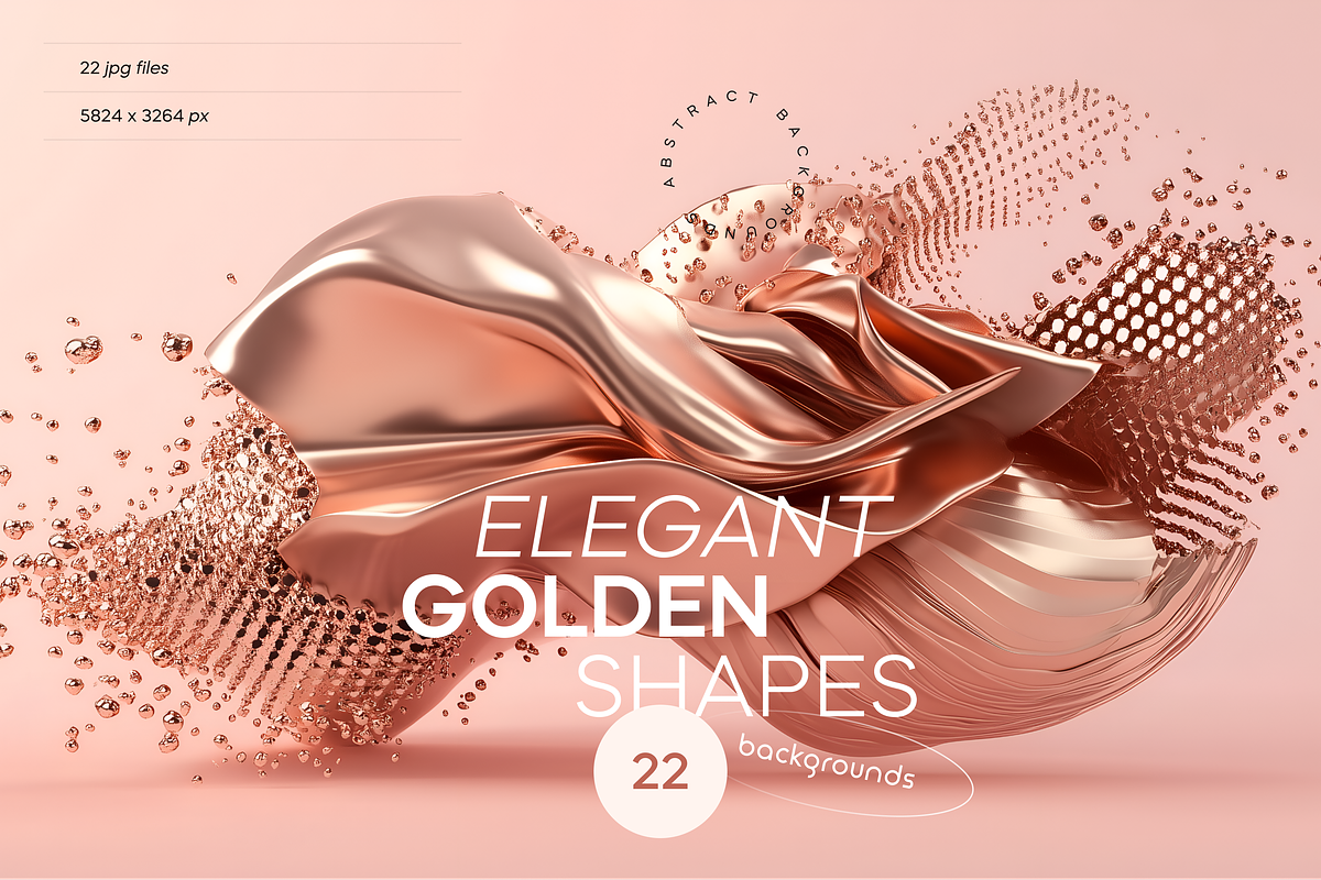 Elegant Modern Golden Shapes, an Object Graphic by Lumeno (Photo 1 of 4)