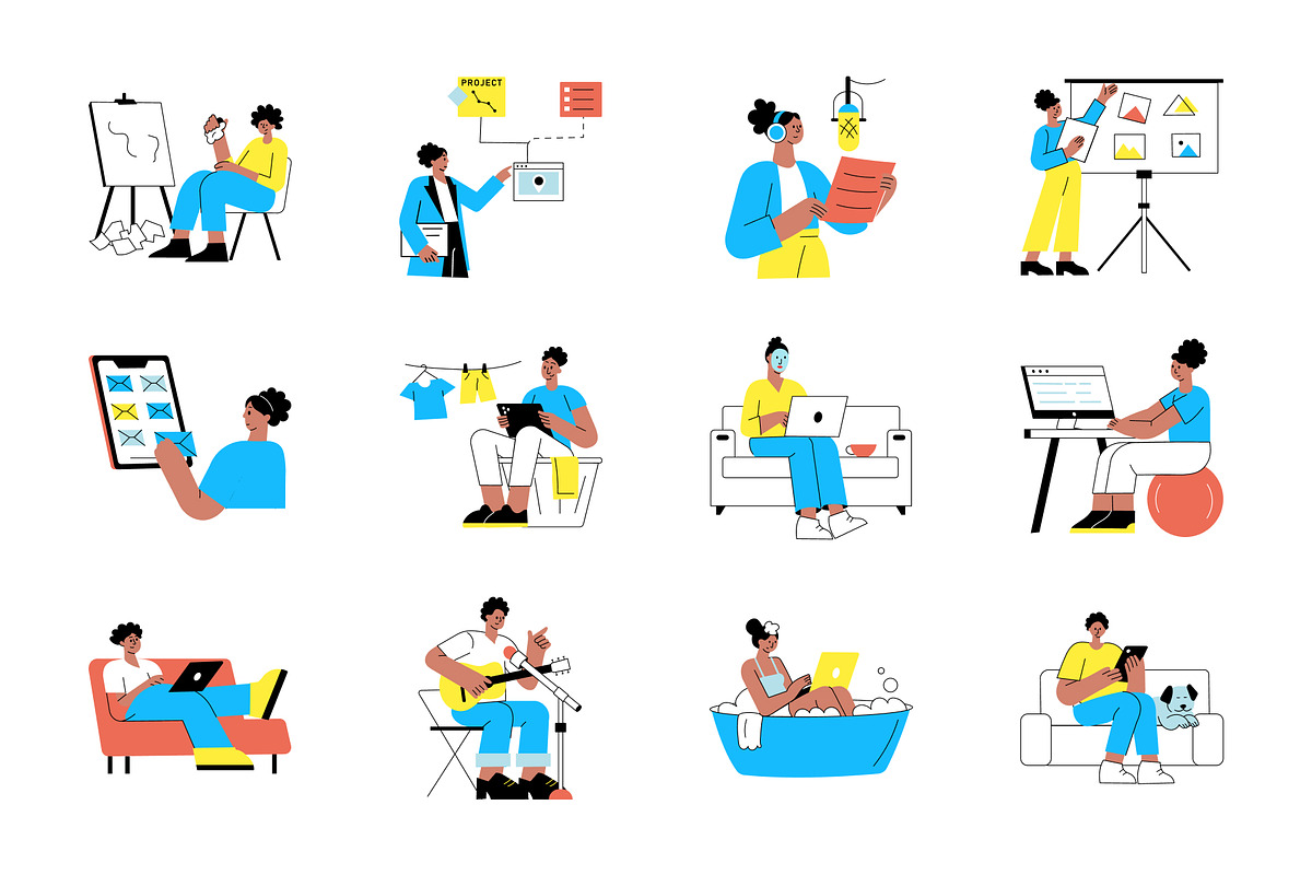Freelancer Illustration Art Set, a Work Illustration by Vectors Market (Photo 5 of 8)