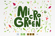 Microgreens Logo Vector Set, an Object Illustration by ElenaKovalyova (Thumbnail 8 of 16)