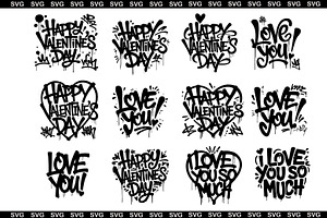 Happy Valentines Day graffiti, an Object Graphic by SketchArtStudio