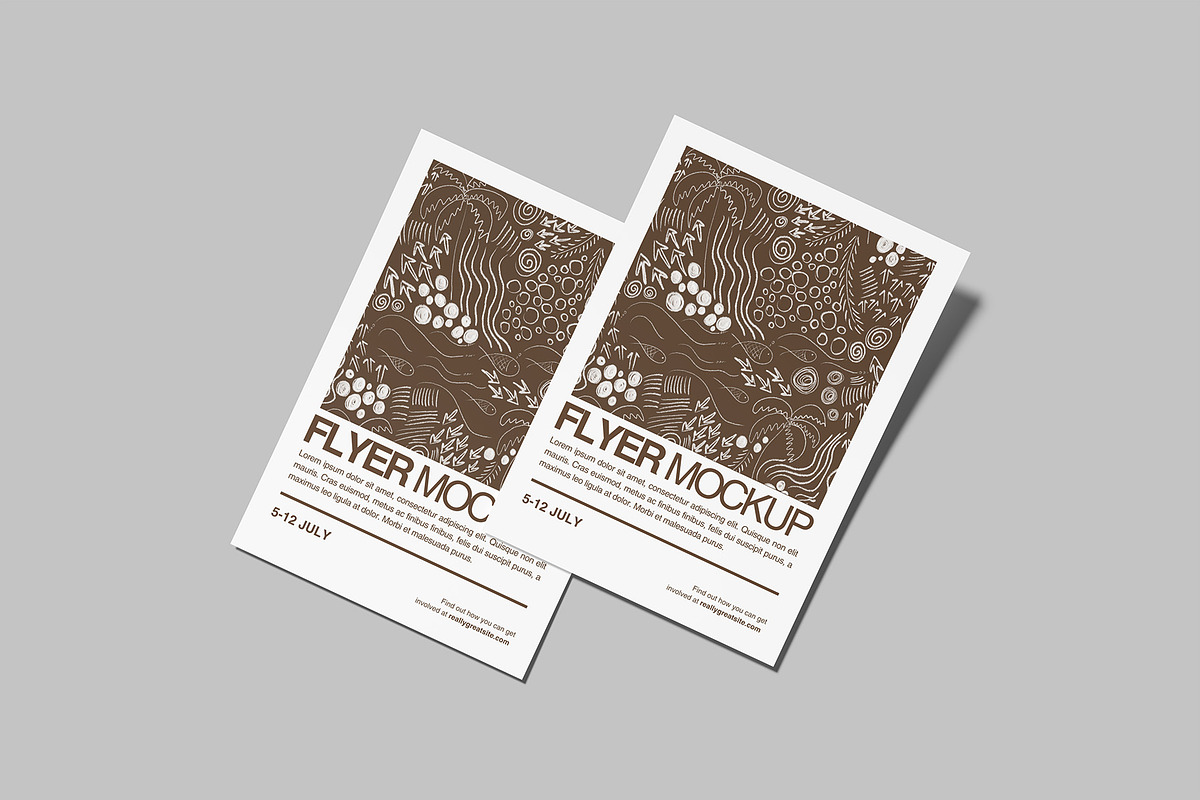Flyer Mockup, a Books & Magazine Mockup by Graphiculon (Photo 4 of 11)