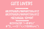 Cute Lovers - a display font, a Handwritten Font by Beautypes (Thumbnail 6 of 6)