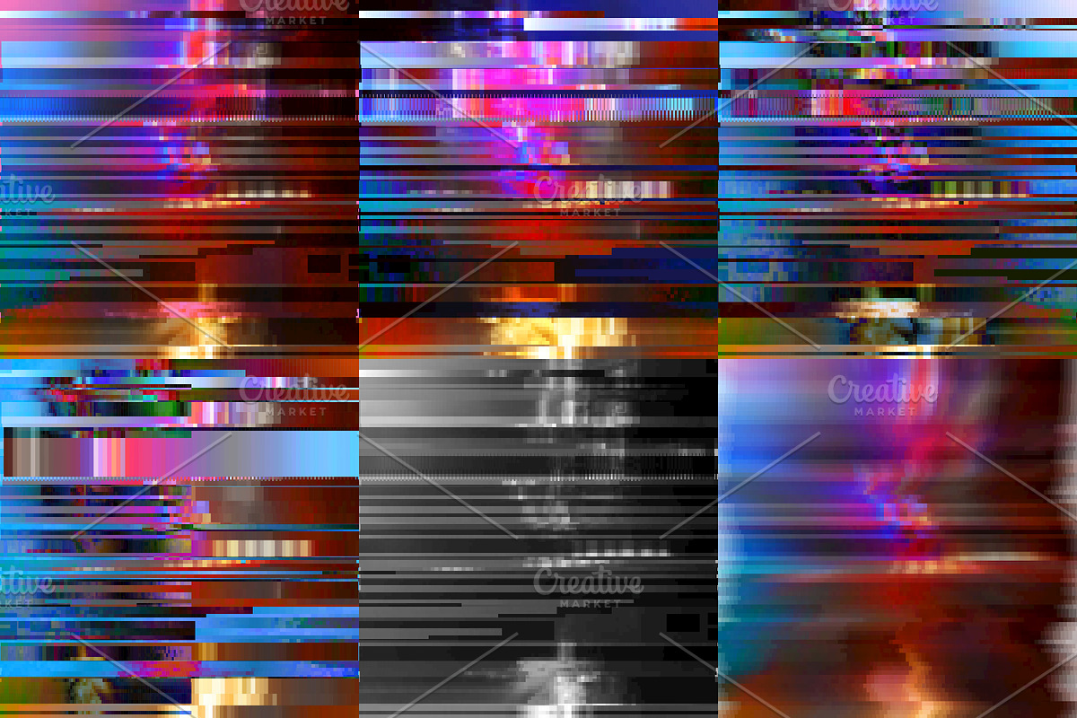 Glitched abstract vector backgrounds, a Technology Illustration by VectorShop (Photo 1 of 7)