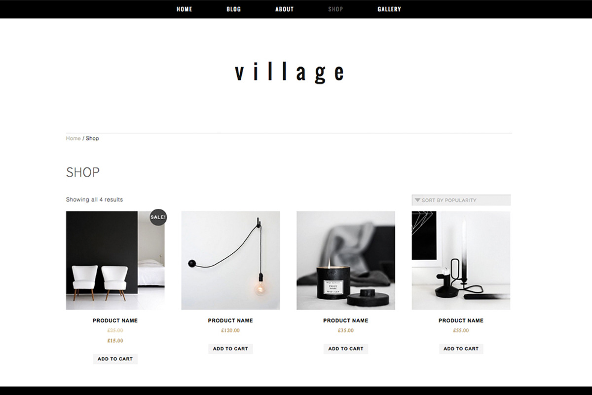 Woocommerce WP Theme - Village, a WordPress Template by Light Morango (Photo 2 of 4)