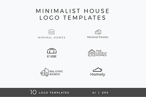 Minimalist House Logo Icons