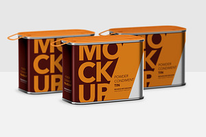 Tin Powder Mockup - Glossy Cover