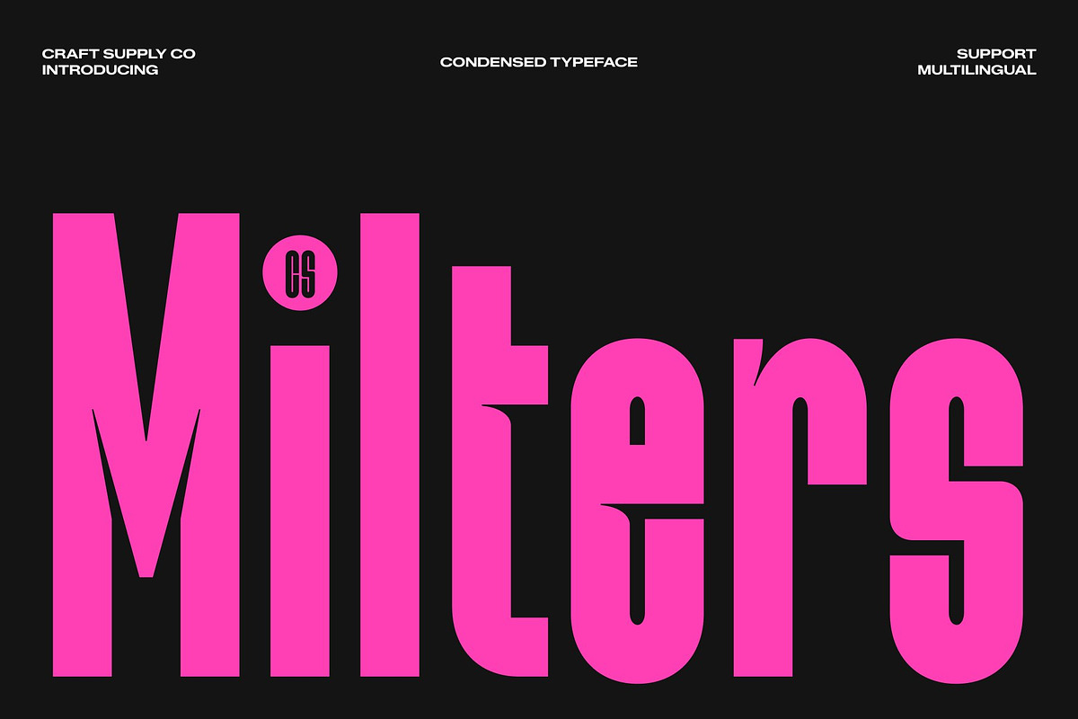 CS Milters – Condensed Font, a Sans Serif Font by Craft Supply Co. (Photo 1 of 8)