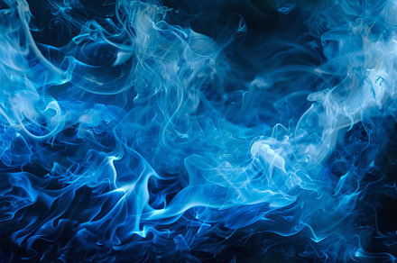 A captivating display of blue smoke, a Photo by Tanuart