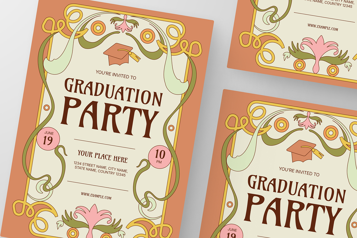 Graduation Party Invitation Flyer, a Flyer Template by Annora Studio (Photo 6 of 6)