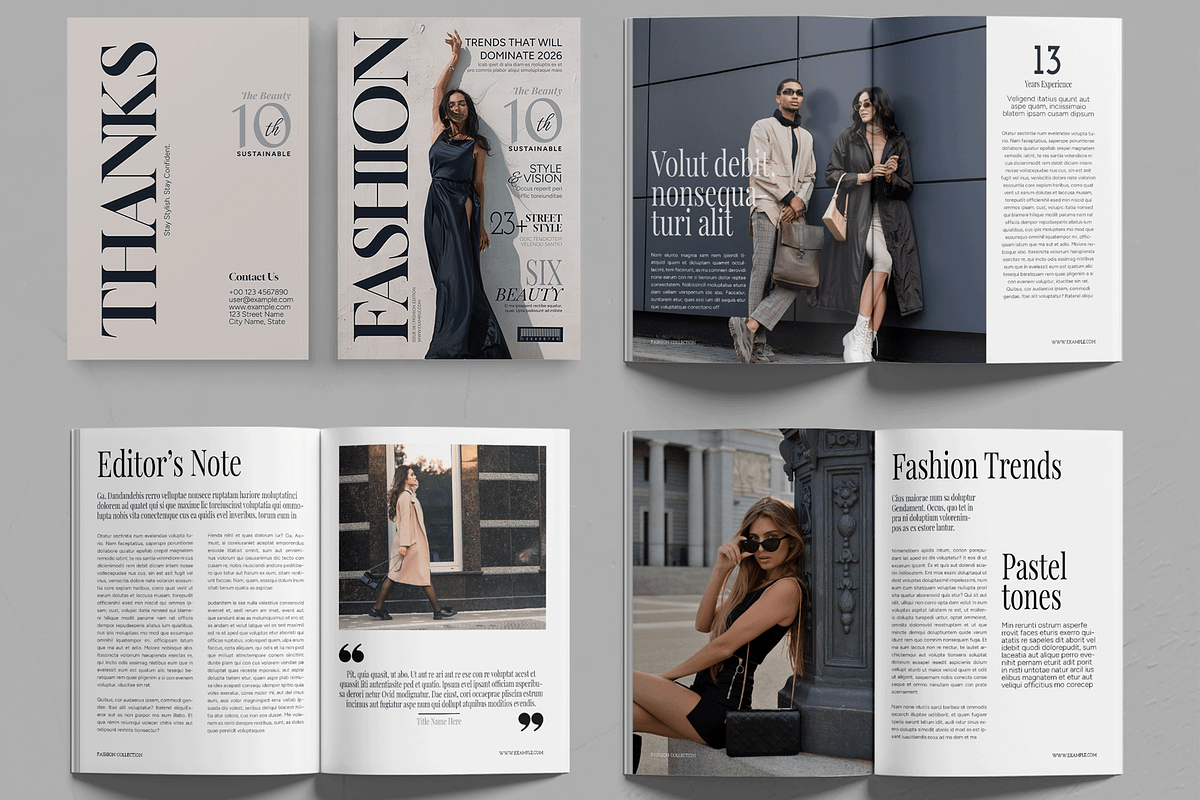 Fashion Magazine Brand Showcase, a Magazine Template by MightyDesign (Photo 2 of 6)