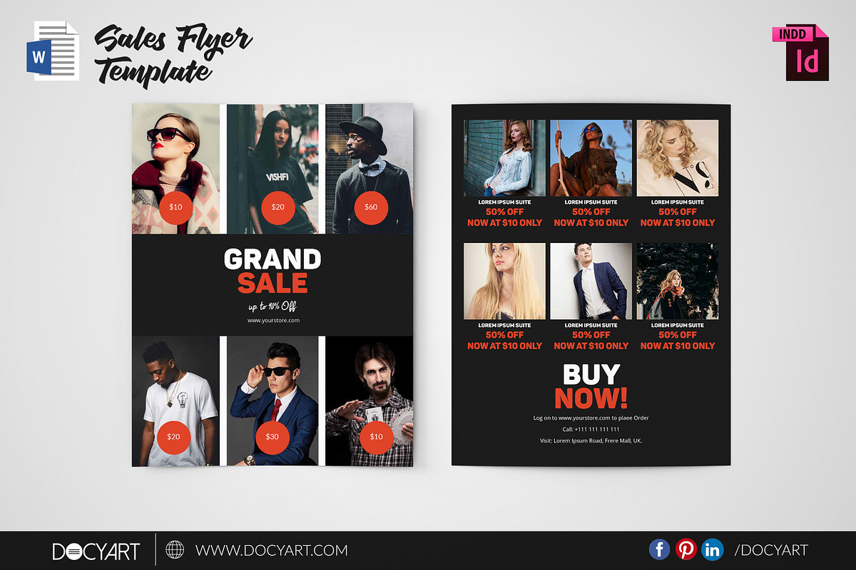 Sales Flyer (MS Word), a Flyer Template by ZohairKhanLtd