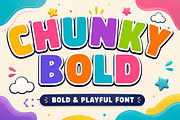 Chunky Bold – Fun Kids Font, a Sans Serif Font by Limited.studio (Thumbnail 1 of 5)