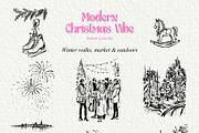 Christmas Vibe: Vector Line Art, a Seasonal Illustration by divanovskaya_nv (Thumbnail 11 of 15)