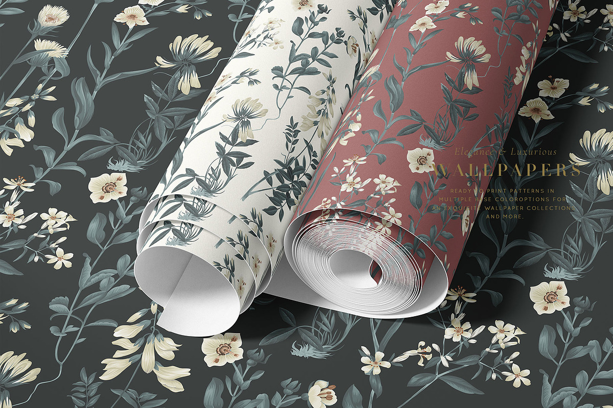 Lujo Botanique Prints & Motifs, a Pattern Graphic by TSTUDIO (Photo 9 of 12)