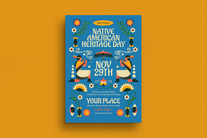 Native American Heritage Day Flyer, a Flyer Template by Guuver