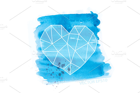 Geometric Heart And Bird