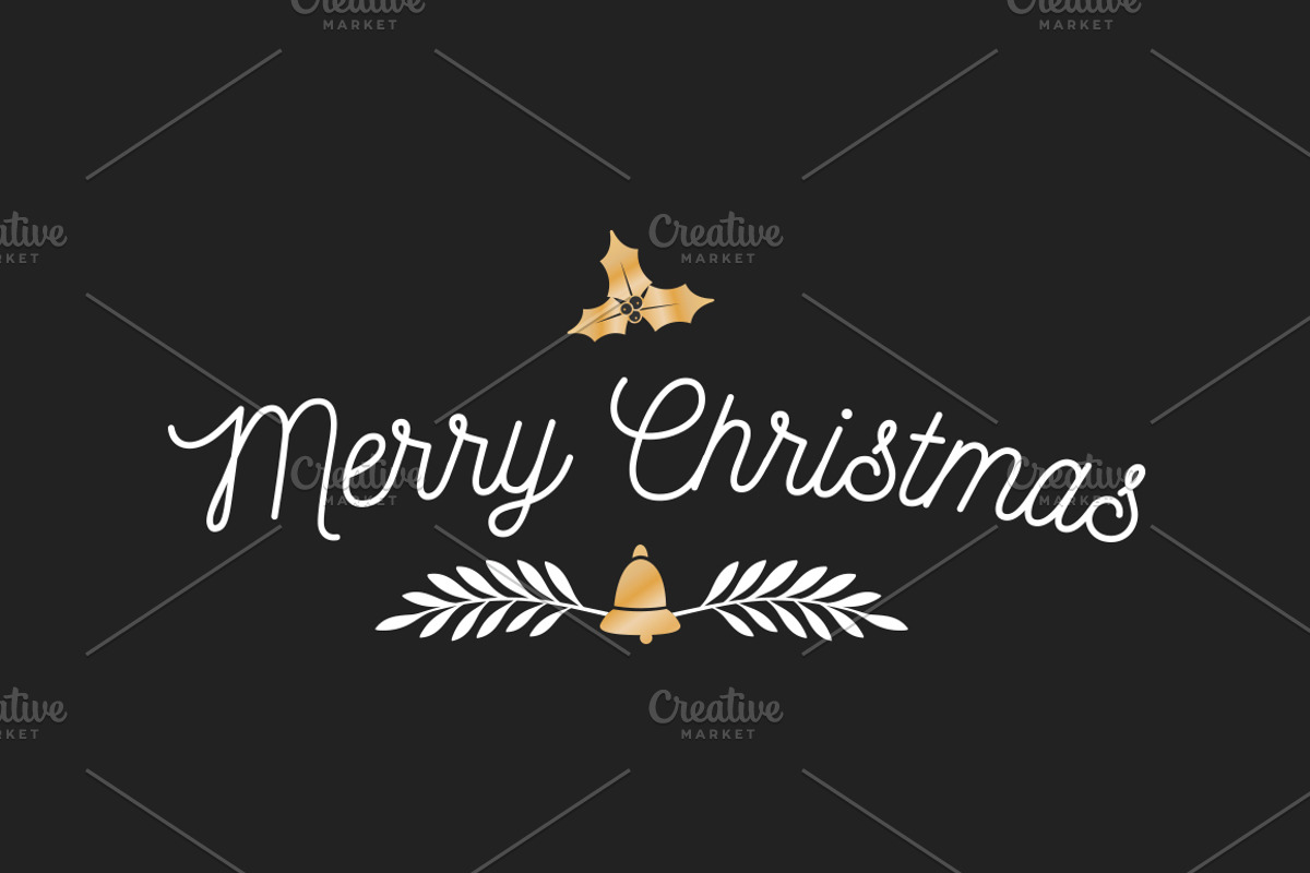 Holiday Christmas Vector Text Set, an Object Graphic by LineByLine (Photo 4 of 4)