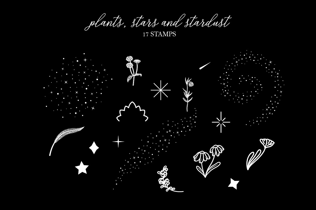 80 Celestial Procreate Stamp Brushes, a Brush Add-On by BrushBoy (Photo 6 of 7)