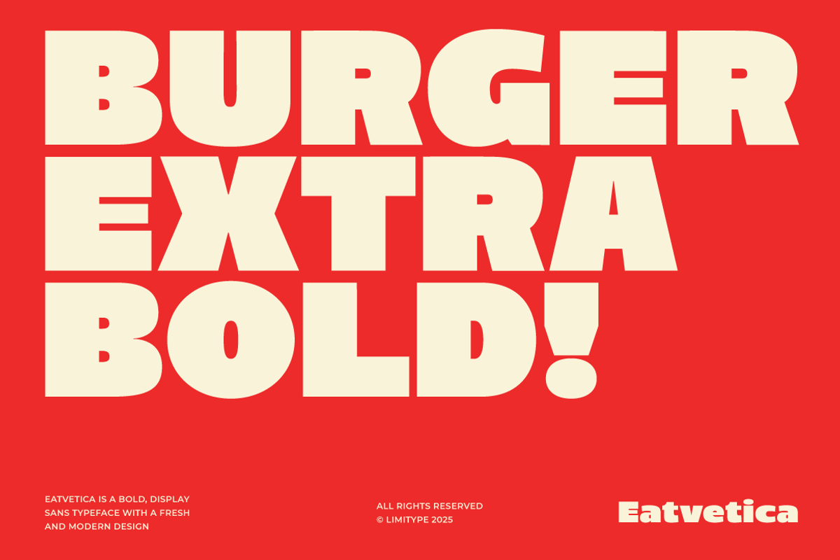Eatvetica - Bold Food Font, a Sans Serif Font by limitype (Photo 12 of 15)