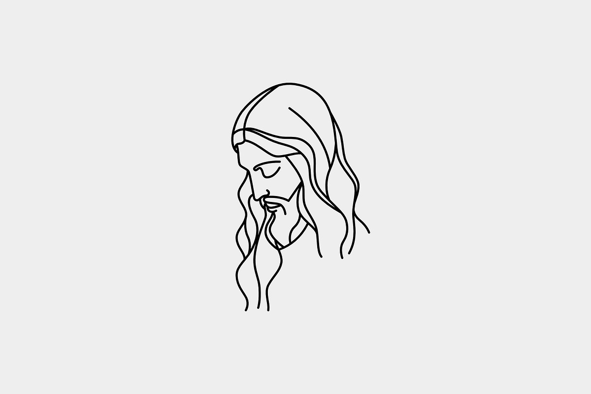 Jesus Christ, an Outline Icon by Jordy