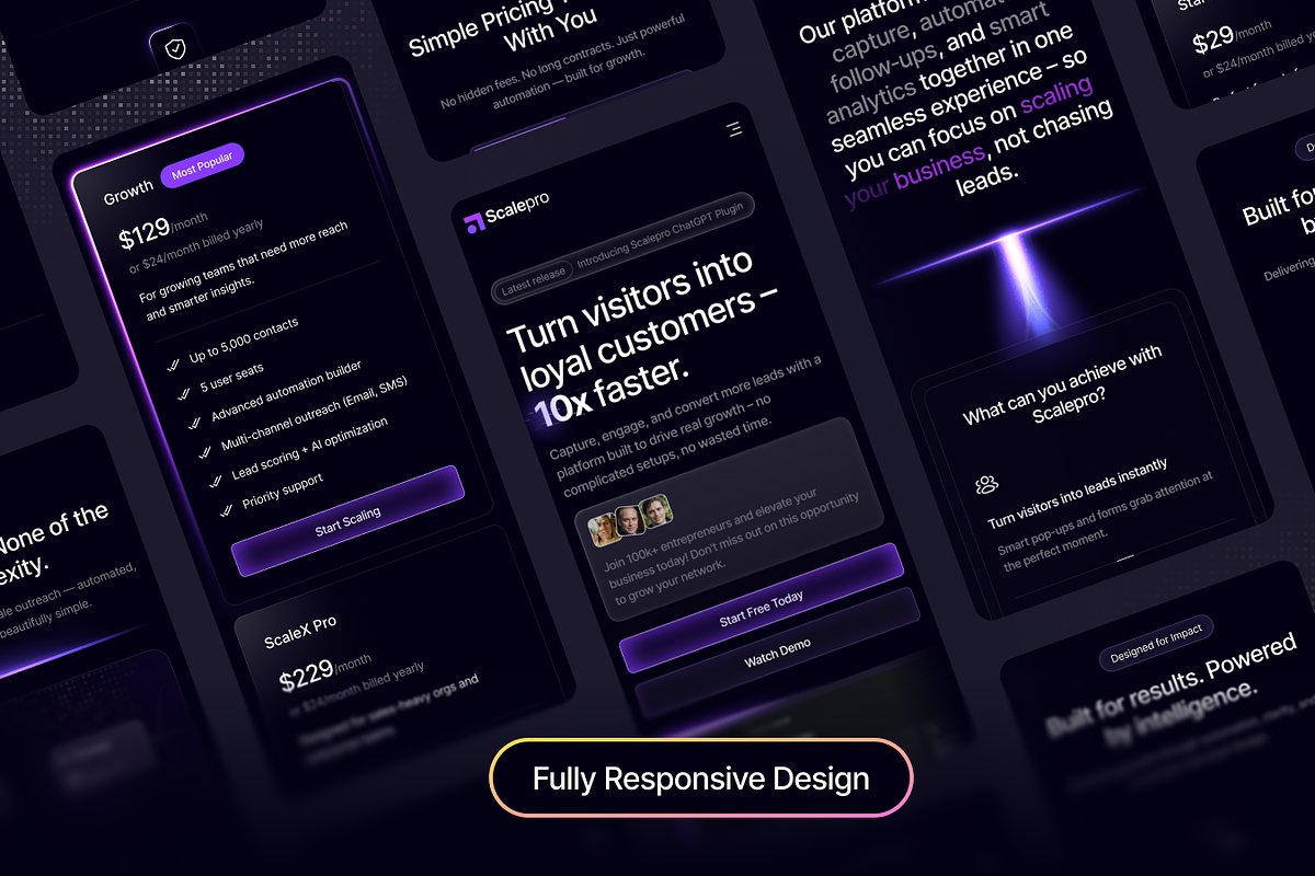 ScalePro - AI SaaS Website Template, a HTML Template by TNCFlow (Photo 5 of 5)