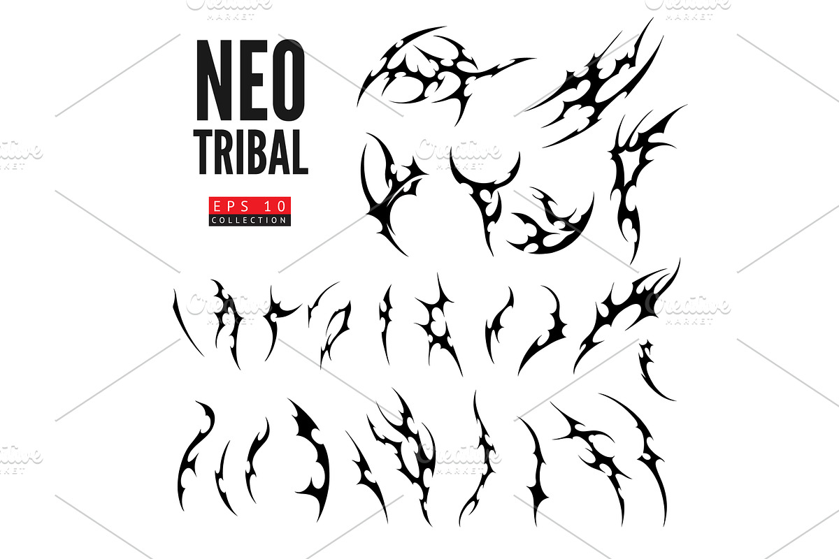 Neo tribal, cyber sigilism design, an Object Illustration by Sabelskaya