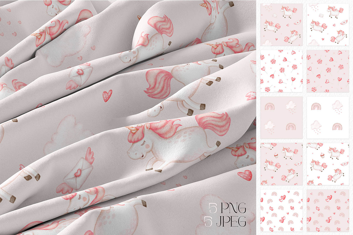 Valentine's Unicorn Set, an Illustration by Eva Katerina (Photo 6 of 8)