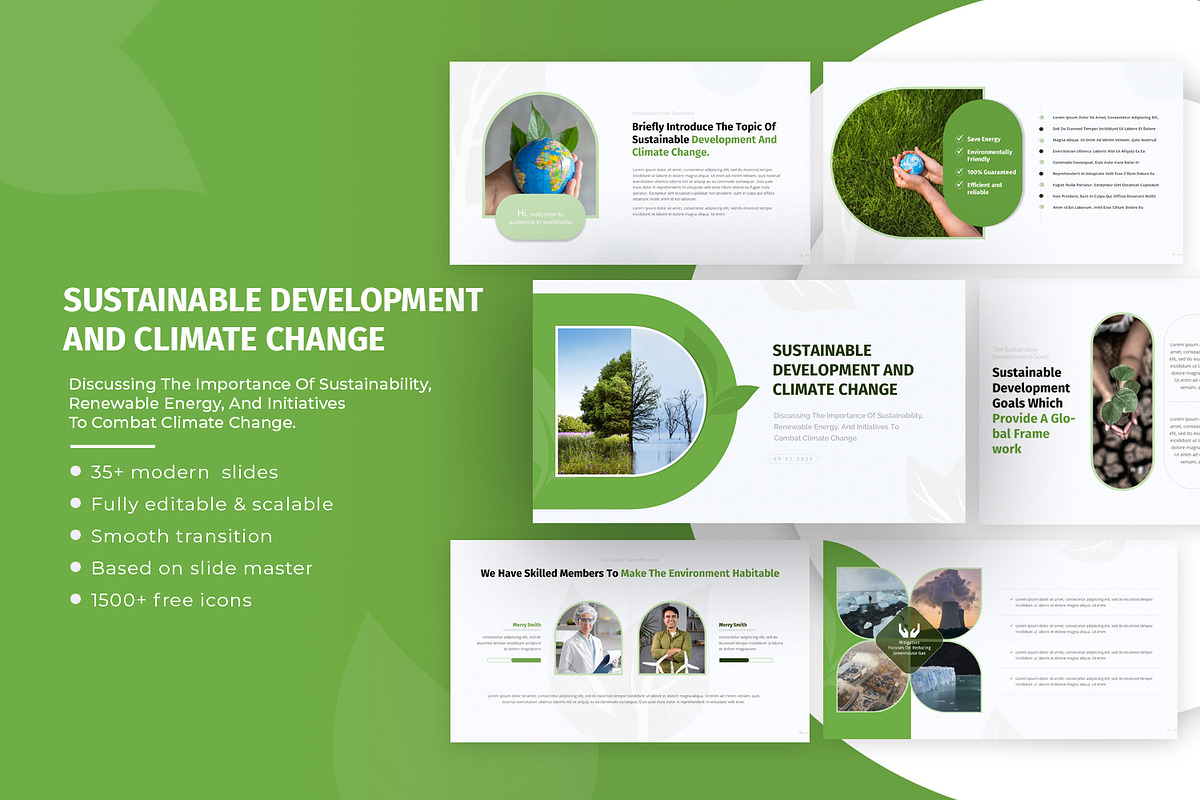 Sustainable Development Presentation, a Presentation Template by SlideStack (Photo 1 of 5)