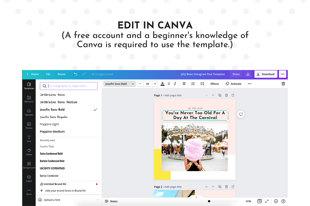 Instagram Template Colorful Canva, a Social Media Template by ltsdesigns (Photo 4 of 4)