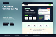 Gamified Quiz App Landing Page, an UI Kit Template by Pitchlook.Studio (Thumbnail 1 of 3)