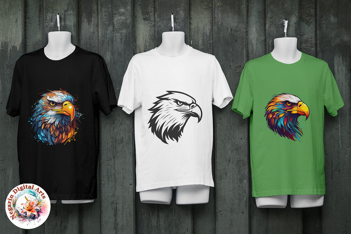 Watercolor Eagle Logo art style, an Object Graphic by Negarin Digital Art (Photo 6 of 11)
