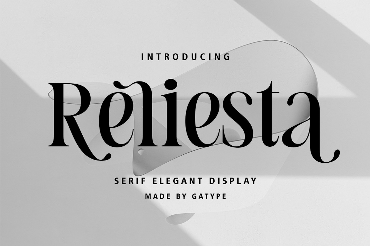 Reliesta Display, a Serif Font by Gatype (Photo 1 of 10)