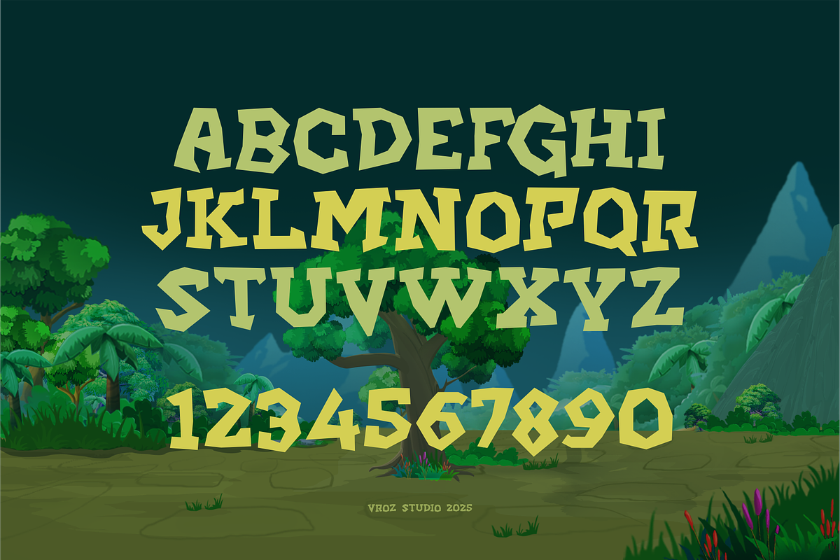 ROCKATOON - Playful Display Font, a Font by Vroz Studio (Photo 6 of 6)