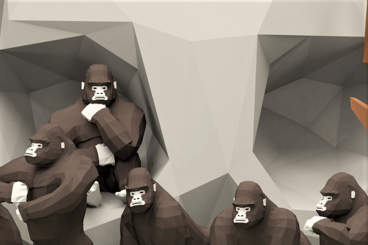 Gorillas, an Animal 3D Model by Studio Ochi (Photo 3 of 4)