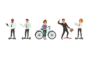 Business People Using Eco Friendly, a Person Illustration by TopVectors