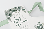 Wedding Invitation Template Greenery, an Invitation Template by MarryMeMoments (Thumbnail 2 of 3)