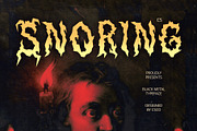 CS Snoring – Black Metal Font, a Blackletter Font by Craft Supply Co. (Thumbnail 1 of 8)