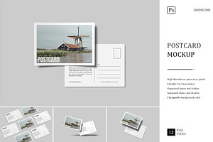 Postcard Mockup - Greeting Card, a Card Template by graphictime