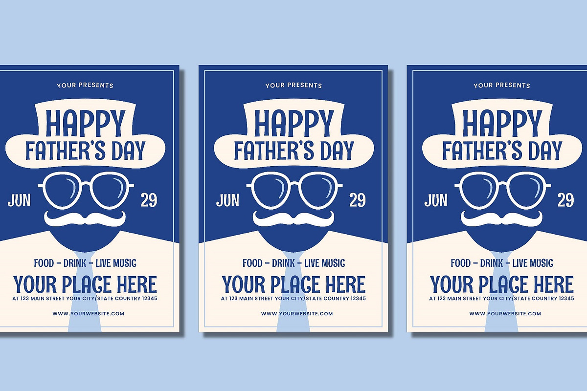 Happy Fathers Day Flyer Set, a Flyer Template by Patria Ari (P4tcreativa) (Photo 4 of 4)