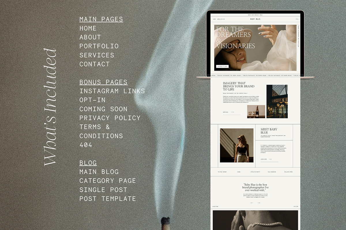 Showit Website Template | Baby Blue, a Websites & App Template by Ladyfang Creative (Photo 4 of 6)
