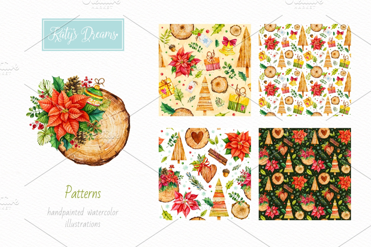 Christmas Rustic, a Decorative Illustration by Ekaterina Mikheeva (Photo 6 of 8)