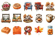 Vintage Autumn Clipart Png, an Illustration by SinaCreation (Thumbnail 2 of 7)