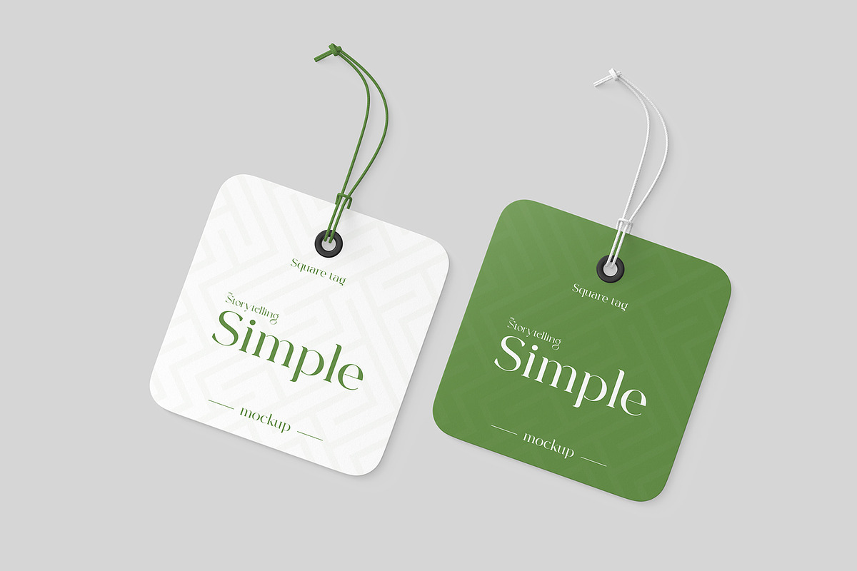 square clothing tag psd mockup, an Advertising Mockup by graphypix (Photo 1 of 4)