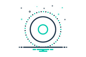 Dot Circle Mix Icon