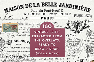 Vintage French Papers & Overlays V.1