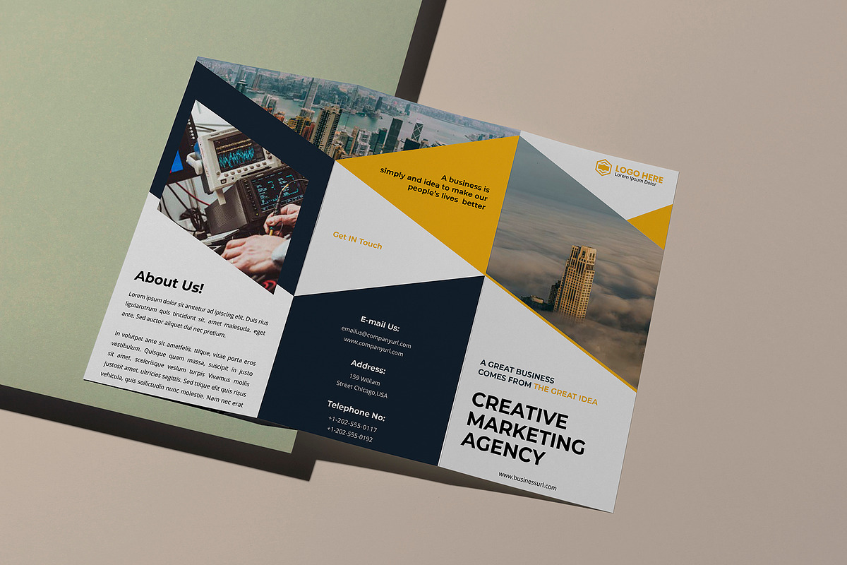 Corporate Trifold Brochure v5, a Brochure Template by SamiSimply7 (Photo 5 of 5)