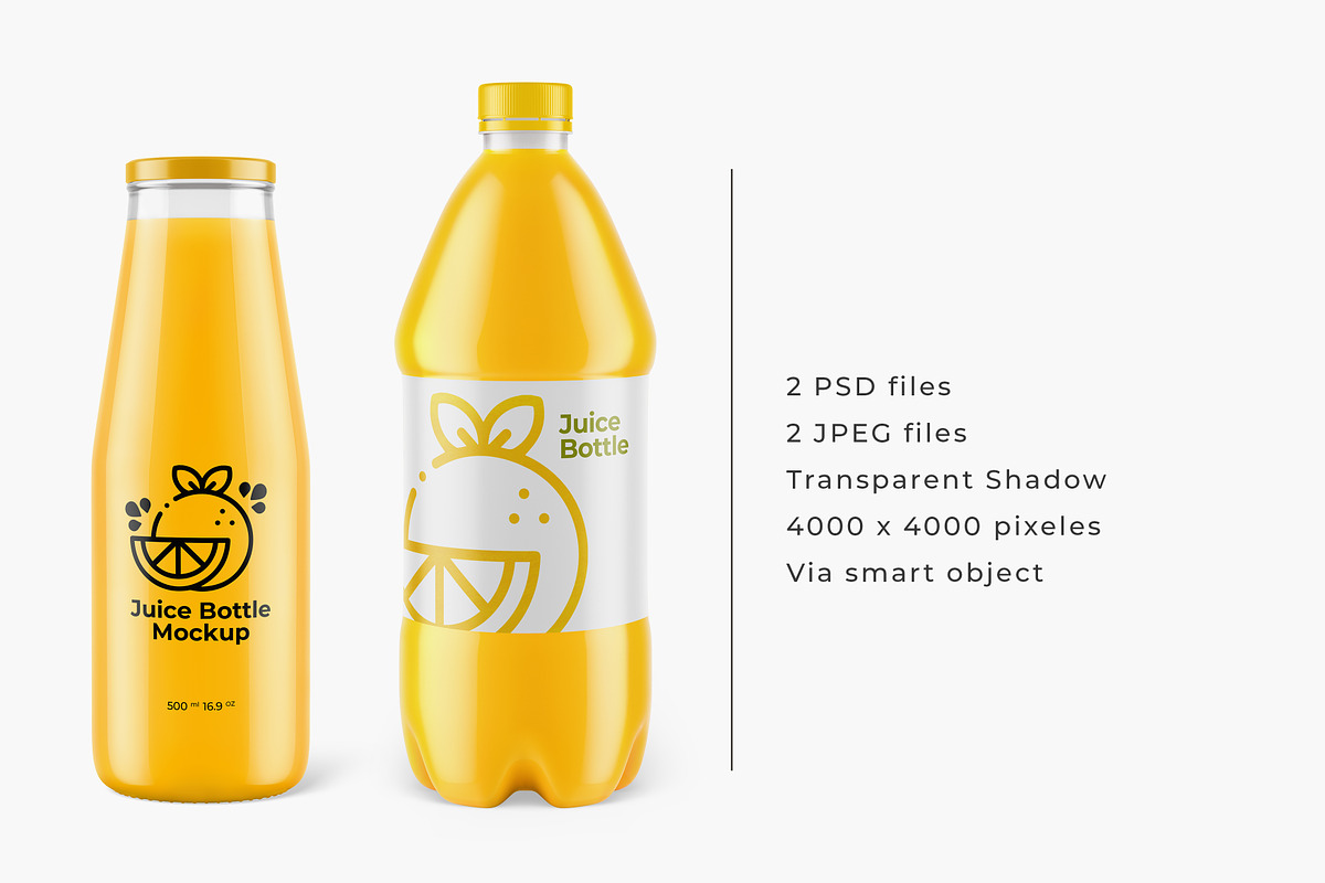 Juice Bottle Mockups, a Product Mockup by AlkStudio (Photo 5 of 5)
